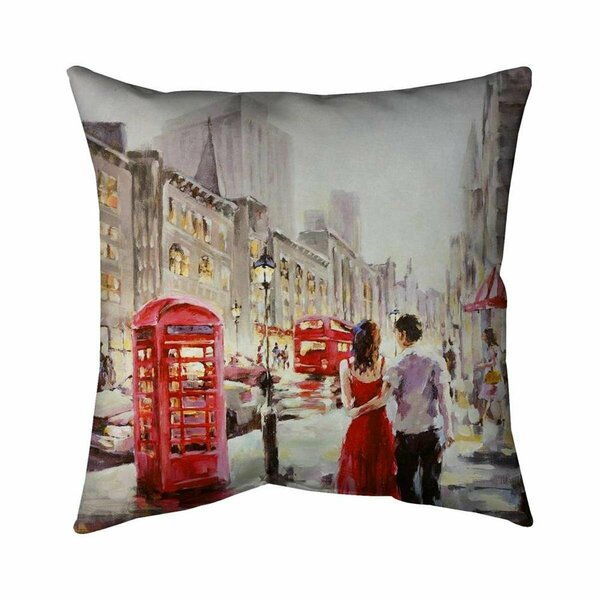 Fondo 26 x 26 in. Couple Walking-Double Sided Print Indoor Pillow FO2794063